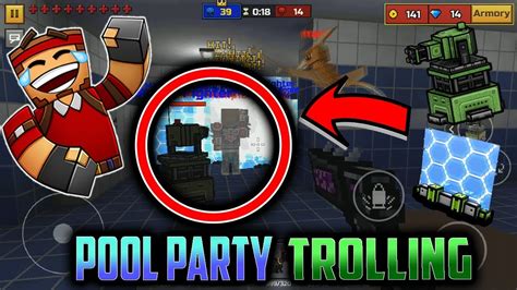 Trolling Players In Pixel Gun D Pool Party Hilarious Youtube