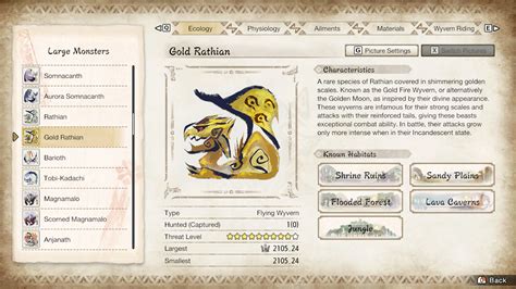 Gold Rathian - Large Monster - Monster Hunter Rise: Sunbreak Wiki - Grindosaur