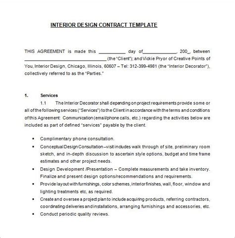 Interior Designer Contract Templates In Pdf Ms Word Pages