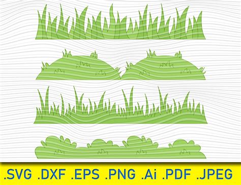 Grasses Svg File Grass Svg Grass Clipart Wild Grass Border Etsy