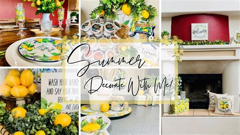 Summer Decorate With Me Summer Decorating Ideas Lemon Summer Decor