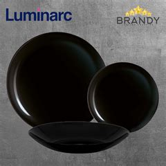 Diwali Black Dinner Set 18pcs Plates Luminarc Brandy Lebanon