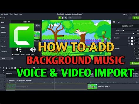 How To Add Background Music In Camtasia Background Voice Add In