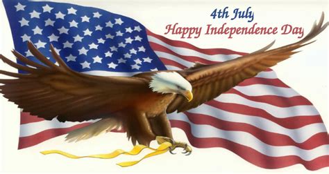 4th July Happy Independence Day American Flag Eagle American