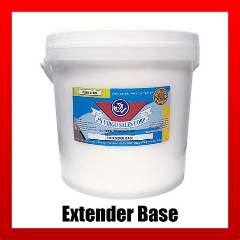 J J Virgo Sales Corp Extender Base 1 Kilo Silkscreen Printing Ink