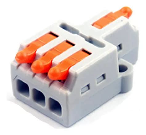 Conector Emenda Derivação 1x3 Fio Alavanca 1 À 2 5mm MercadoLivre