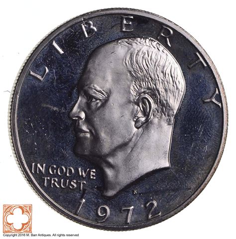 Silver - SPECIALLY MINTED - S Mint Mark - 1972-S - 40% Eisenhower Silver Dollar - RARE ...