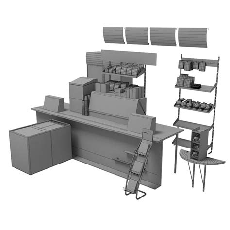 Kiosk Parts 3d Max