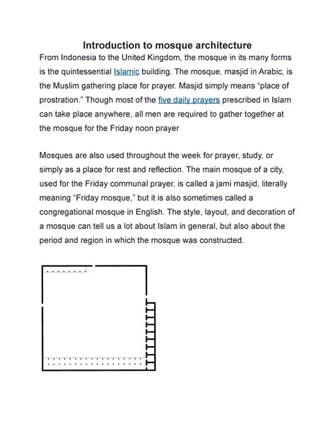 Introduction To Mosque Architecture The Mosque Masjid In Arabic Is