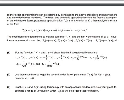 Solved Higher Order Approximations Can Be Obtained By Chegg