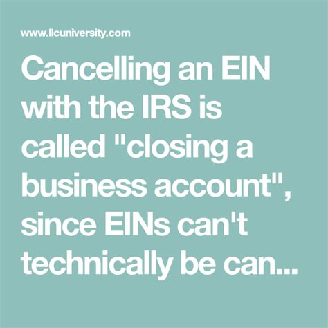 Cancel Ein Sample Letter