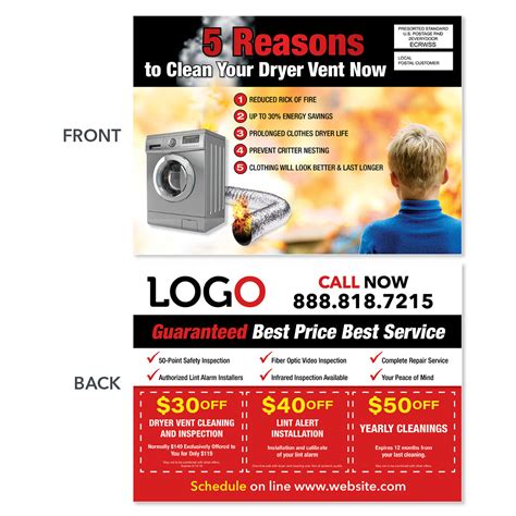 Dryer Vent Cleaning Eddm Postcards Design Print Services Footbridge