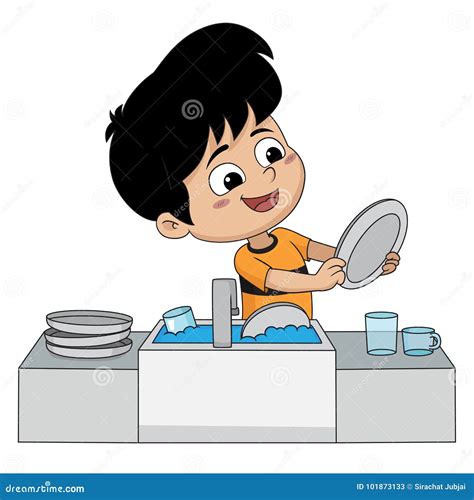 Wash Dishes Stock Illustrations – 6,649 Wash Dishes Stock Illustrations ...