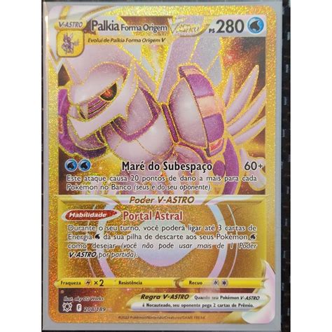 Carta Pokemon Palkia Forma Origem V Astro Shopee Brasil