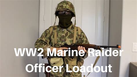 My Ww2 Airsoft Officer Marine Raider Loadout Youtube