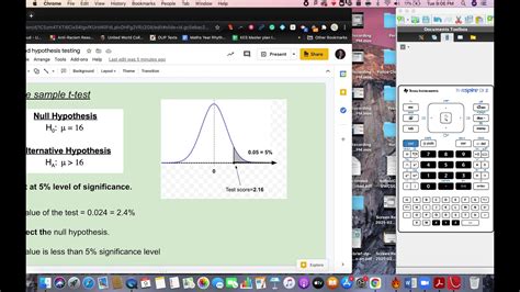 One Sample T Test With Ti Nspire Youtube