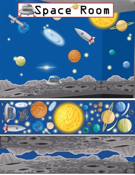 Planets Wall Decals Astronomy Space Wall Stickers Etsy