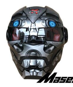 Bright Blue Masei IRONMAN Motorcycle Helmet JPmotorcyclehelmet