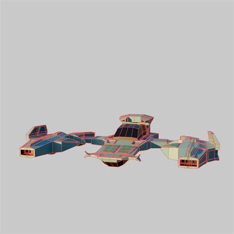 Low poly spaceship by Amazing_Zonder | 3DOcean