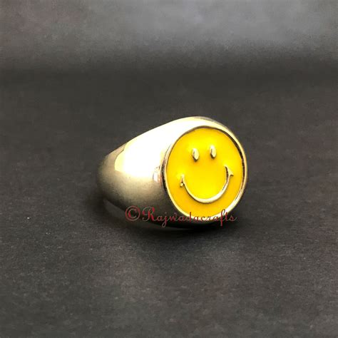 Smiley Ring Smiley Gesicht Ring Ring Smiley Für Geschenk Etsy