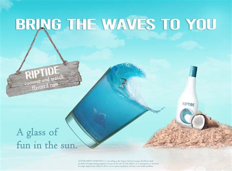 Riptide Rum Ad Mockup Chelsea Wadsworth Portfolio