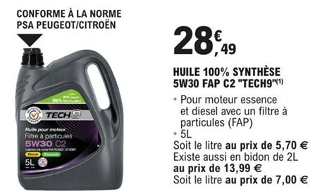 Promo Huile Synth Se W Fap C Tech Chez E Leclerc L Auto