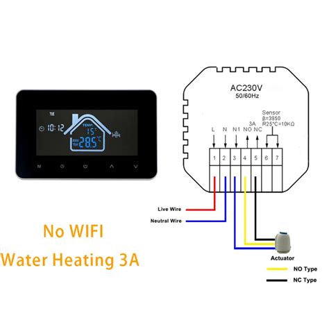 Minco Heat Smart Tuya Wifi LCD Screen Display Thermostat 230V 3A 16A