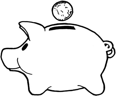 Free Piggy Bank Black And White, Download Free Piggy Bank Black And White png images, Free ...