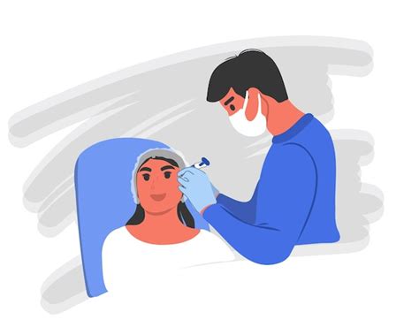 Premium Vector The Cosmetologist Makes An Injection Of Botox Face