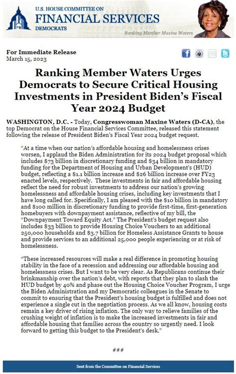 U S House Committee On Financial Services On Twitter Ranking Member