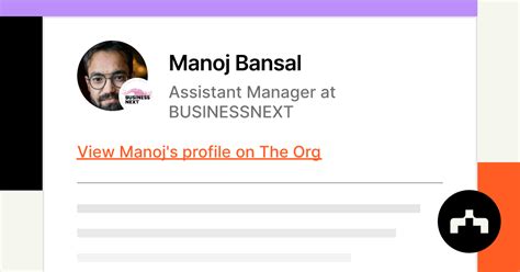 Manoj Bansal Assistant Manager At Businessnext The Org