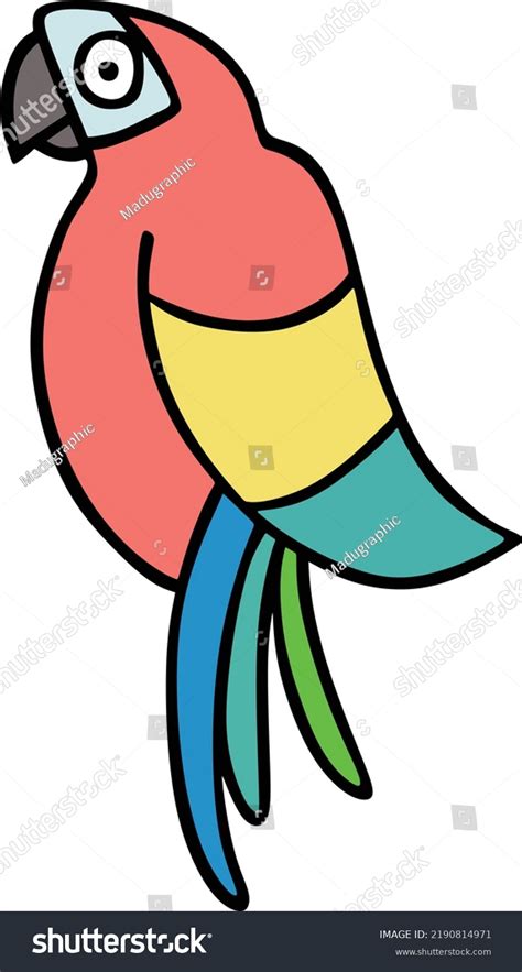 Parrot Vector Drawing Art Cartoon Drawing Stock Vector (Royalty Free ...