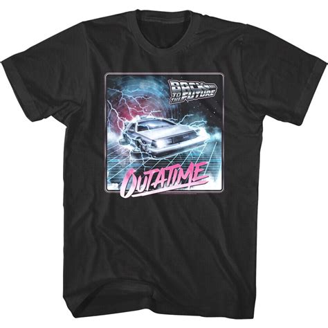 Back To The Future Outatime Lightning Men S T Shirt Dmc Delorean S