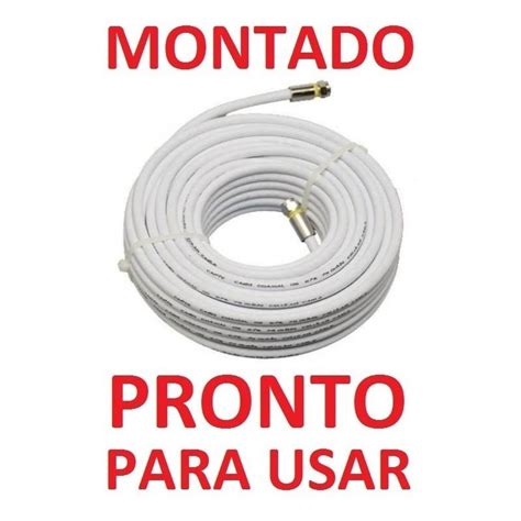 Fio Cabo Coaxial Para Antena Tv Montado Pronto Para Uso 59 47 Completo