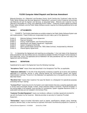 Fillable Online Flex Computer Aided Dispatch And Services Amendment Fax