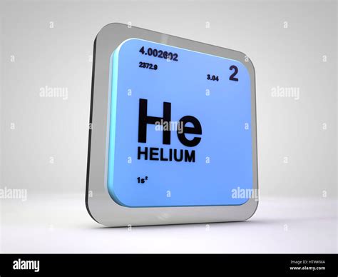 Helium He Chemical Element Periodic Table 3d Render Stock Photo Alamy