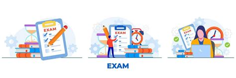 Examination Concept Online Test Education Concept Flat Illustration