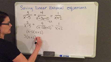 Solving Linear Rational Equations Youtube