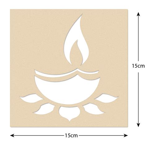 Flower Design Rangoli Stencil For Diwali