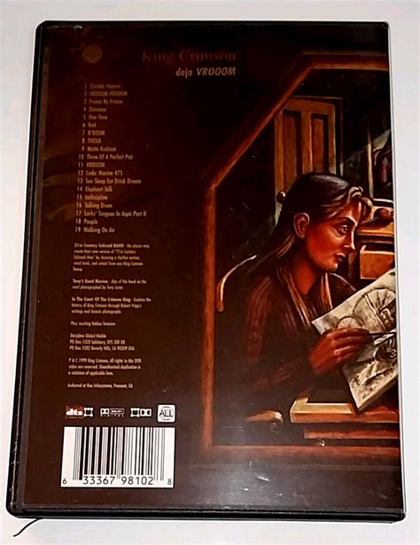 King Crimson Deja Vrooom Dvd Insert Pls Read Description Ships