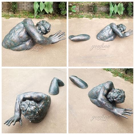 Famous Bronze Matteo Pugliese Statue Imbedded Wall Sculpture Bokk