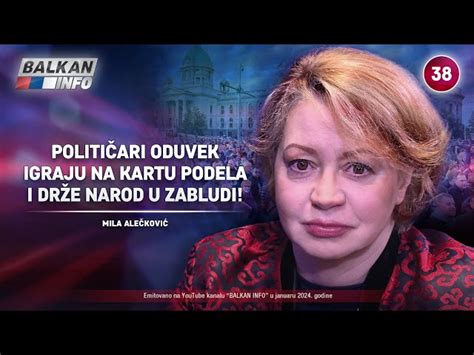 Intervju Mila Ale Kovi Politi Ari Igraju Na Kartu Podela I Dr E