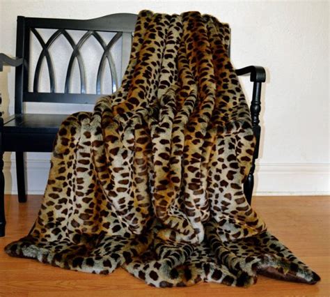 Ready To Ship Faux Fur Throw Fur Blanket Leopard Faux Fur Etsy Fake