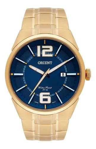 Reloj pulsera Orient MGSS1152 D2KX de cuerpo color dorado analógico