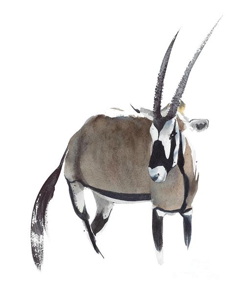 African Antelope Oryx Painting By Yulia Shevchenko Pixels