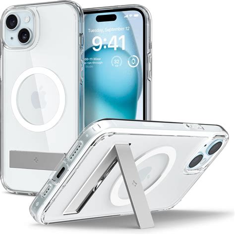 Spigen für iPhone 15 Ultra Hybrid S MagFit All in One Hülle mit Ständer