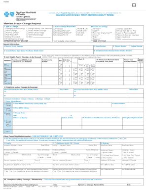 Fillable Online Member Status Change Request Fax Email Print PdfFiller