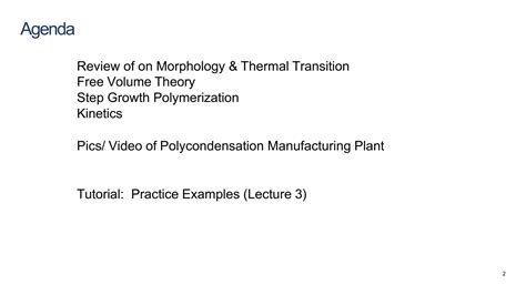 SOLUTION: Lecture 4 step growth polymerization - Studypool