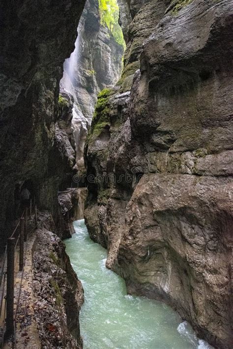 Scenic Partnach Gorge Near Garmisch Partenkirchen In The Bavarian Alps