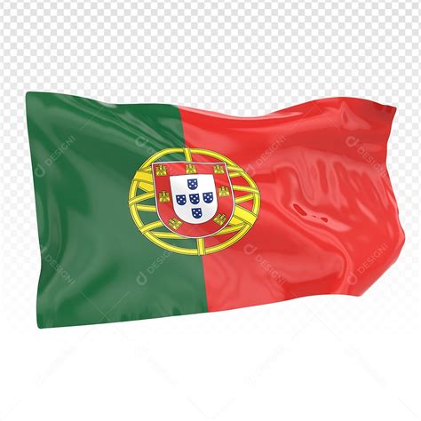 Bandeira Do Portugal Elemento 3d Para Composição Psd Download Designi